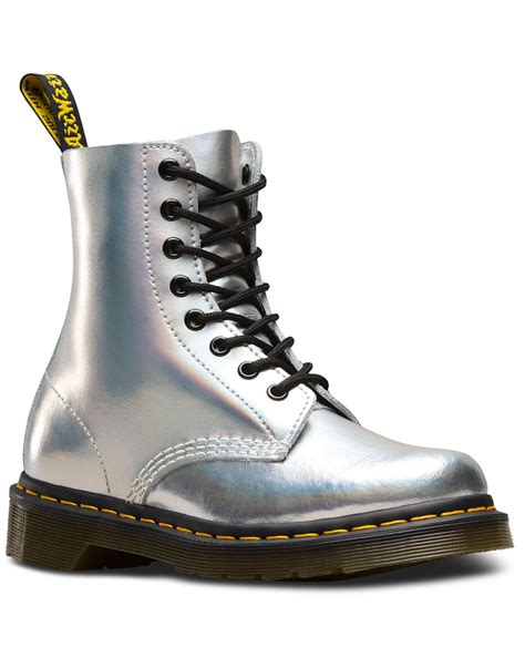 silver metallic boots